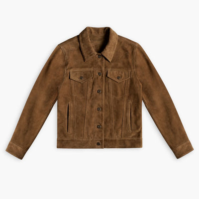 Suede Trucker Jacket | Dusty