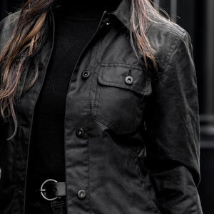 Waxed Canvas Field Jacket | Black