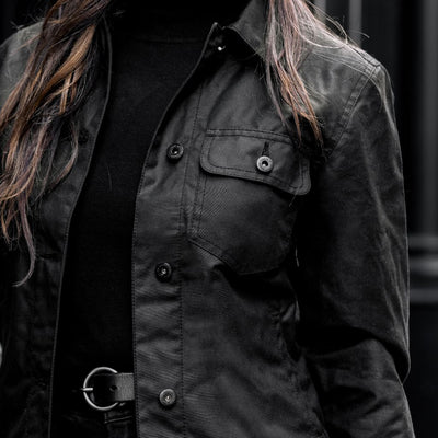 Waxed Canvas Field Jacket | Black