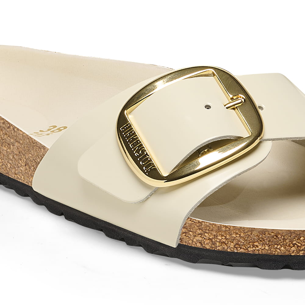 Madrid Big Buckle Natural Leather Patent