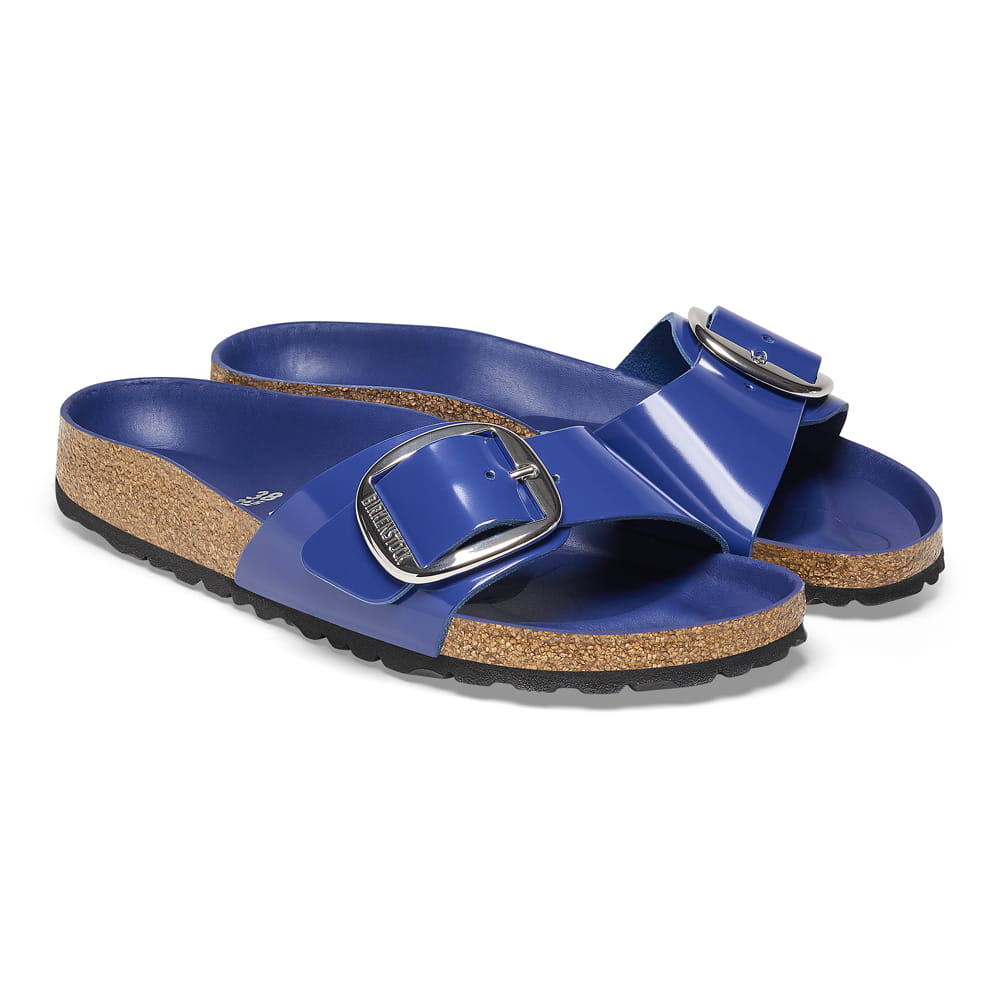 Madrid Big Buckle Natural Leather Patent