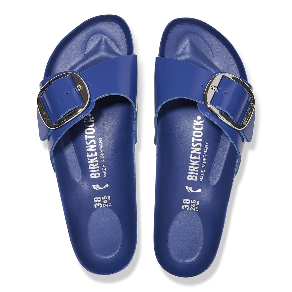 Madrid Big Buckle Natural Leather Patent