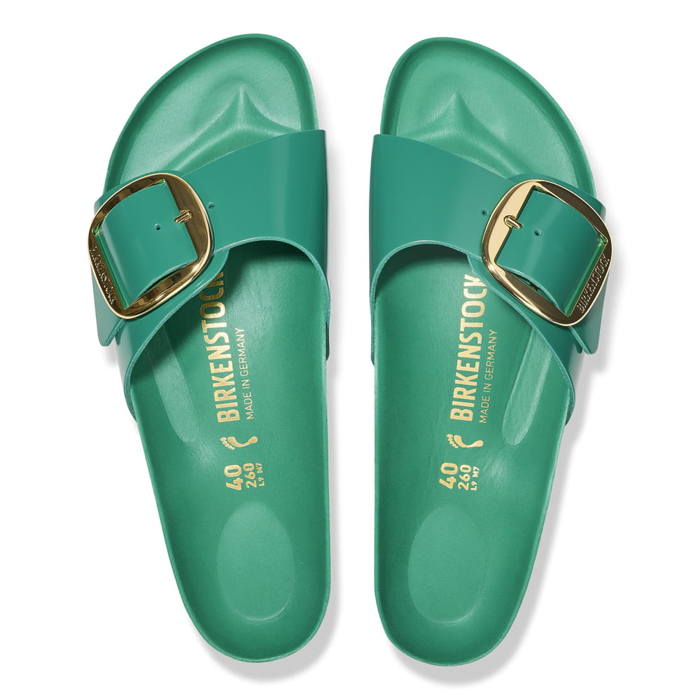 Madrid Big Buckle Natural Leather Patent