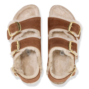 Milano Big Buckle Shearling Oiled Leather