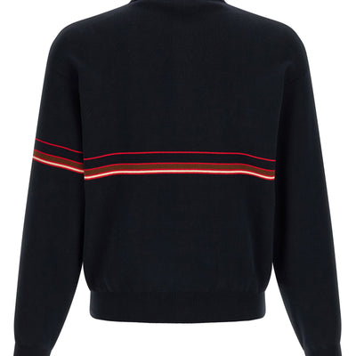 Versace Inlaid Striped Polo Shirt
