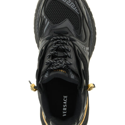 Versace Mesh And Leather Sneakers