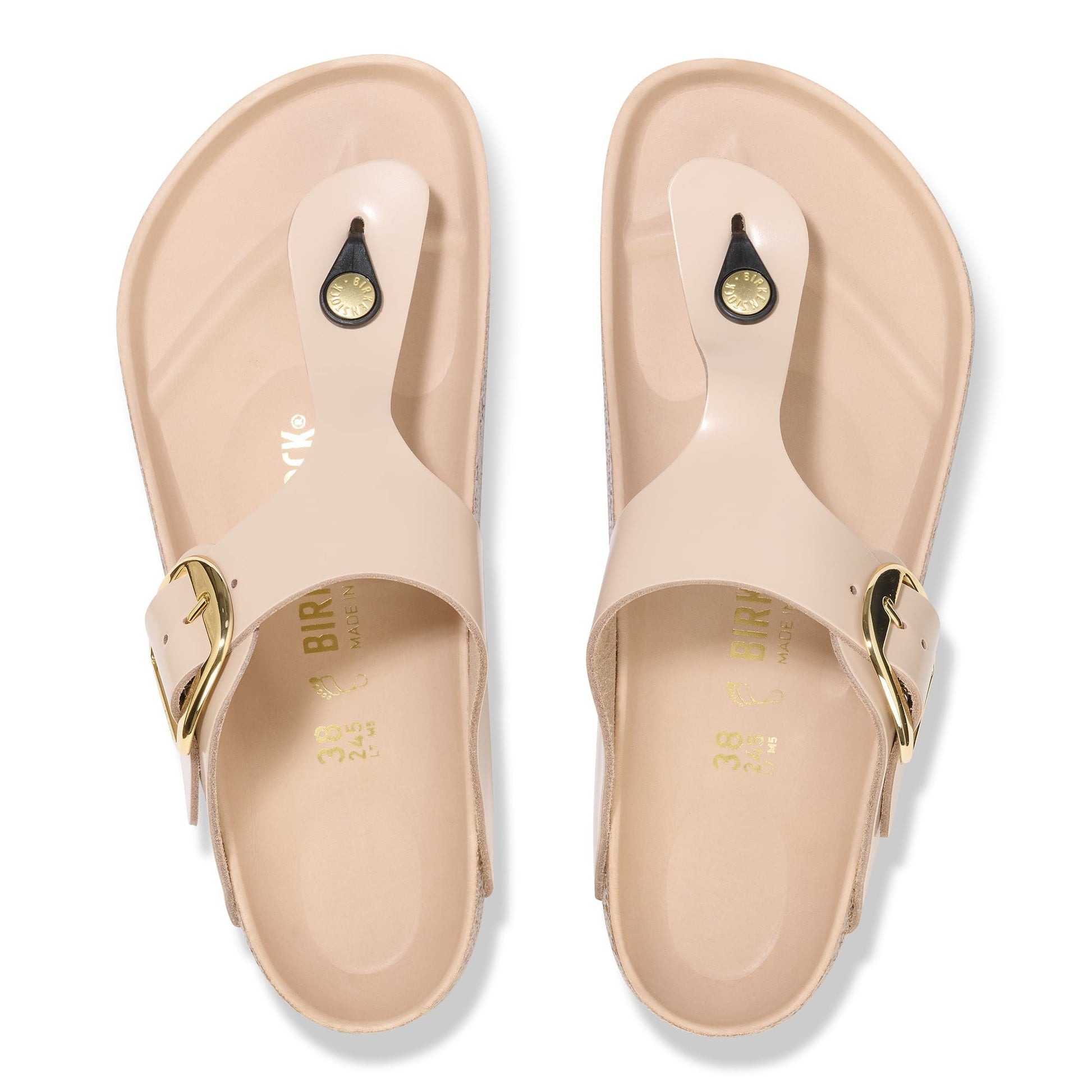 Gizeh Big Buckle Natural Leather Patent