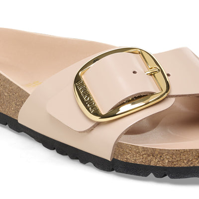 Madrid Big Buckle Natural Leather Patent