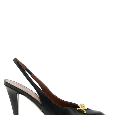 Versace La Medusa Leather Slingbacks