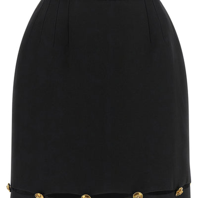 Versace Grain De Poudre Wool Skirt