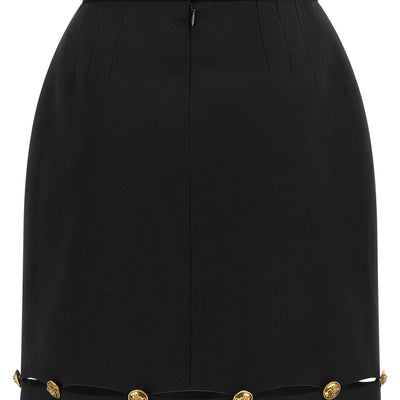 Versace Grain De Poudre Wool Skirt