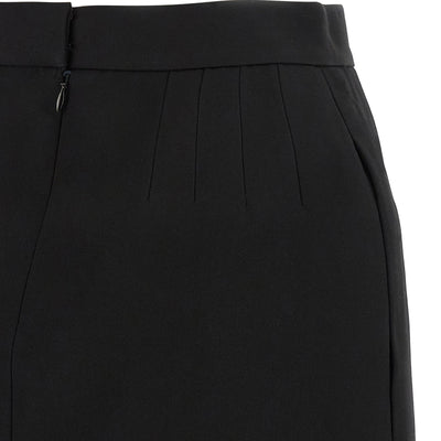 Versace Grain De Poudre Wool Skirt