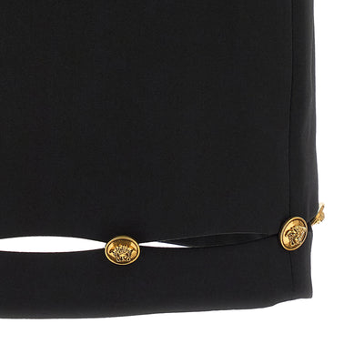 Versace Grain De Poudre Wool Skirt