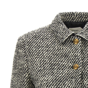Versace Bouclé Wool Blend Blouson Jacket