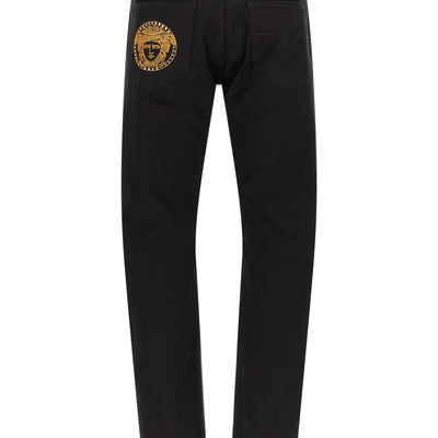 Versace Medusa Embroidery Jeans