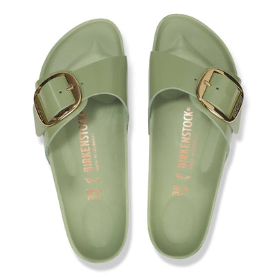 Madrid Big Buckle Natural Leather Patent