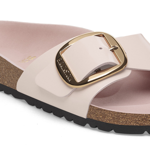 Madrid Big Buckle Natural Leather Patent