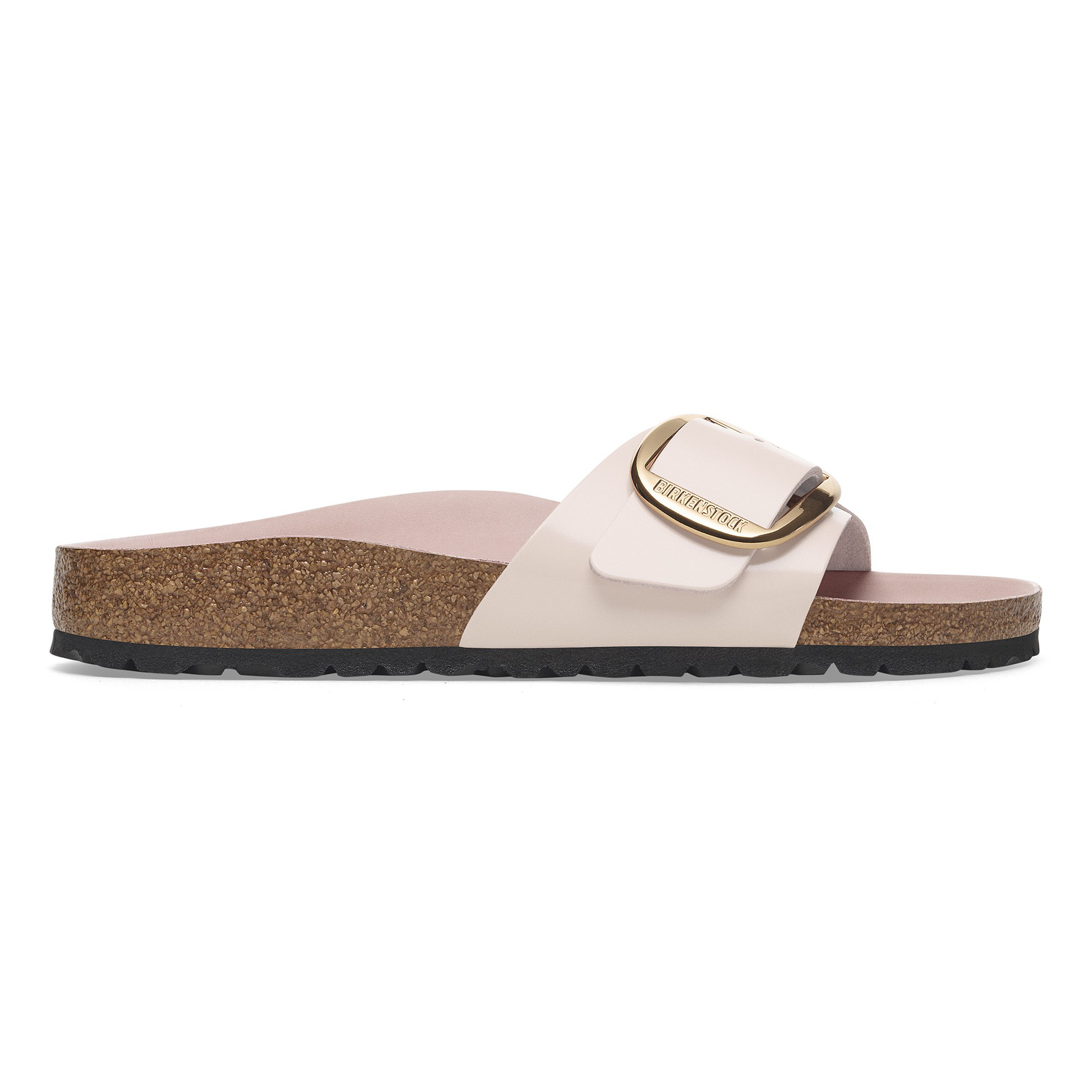 Madrid Big Buckle Natural Leather Patent