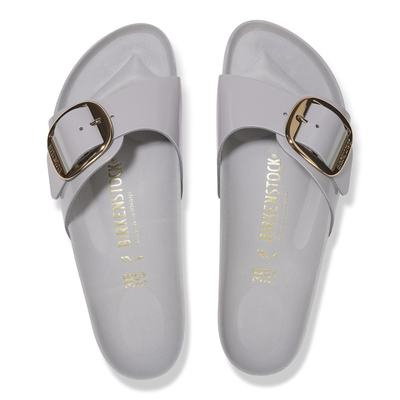 Madrid Big Buckle Natural Leather Patent