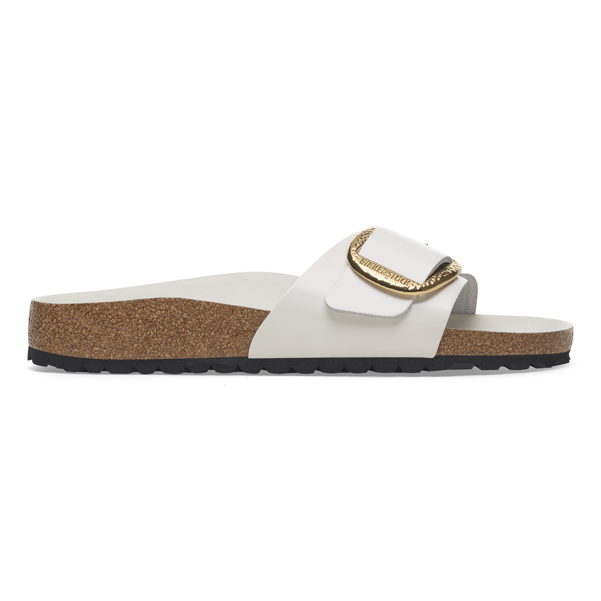 Madrid Big Buckle Natural Leather Patent