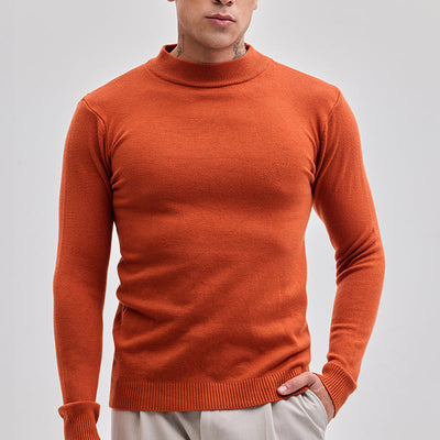 Orange Knitted Sweatshirt