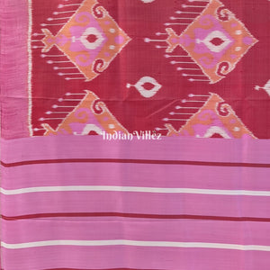 Purple with Rose Red Contemporary Silk Saree