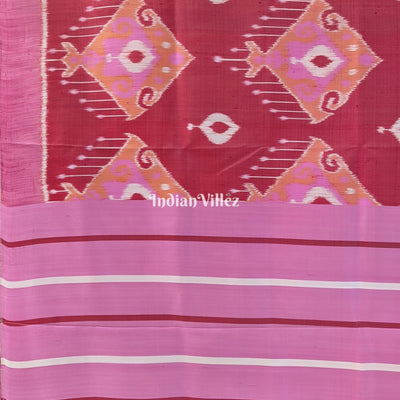 Purple with Rose Red Contemporary Silk Saree