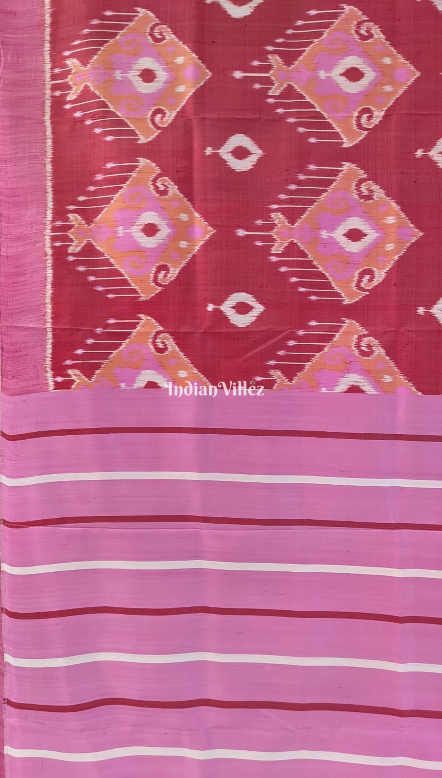 Purple with Rose Red Contemporary Silk Saree