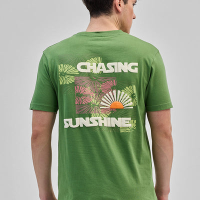 Sun Downer Green Slim Fit T-Shirt