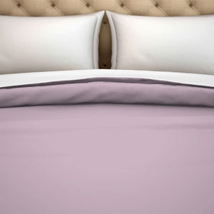 Solid Lilac - Light Violet 100% Cotton Double Duvet Cover - Hygro By Spaces