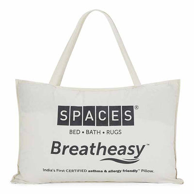 Solid White 100% Cotton Pillow - Breath Easy By Spaces