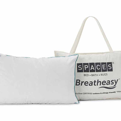 Solid White 100% Cotton Pillow - Breath Easy By Spaces