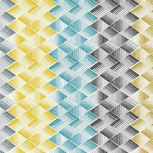 Geometric Teal - Blue 100% Cotton Double Bedsheet - Atrium By Spaces