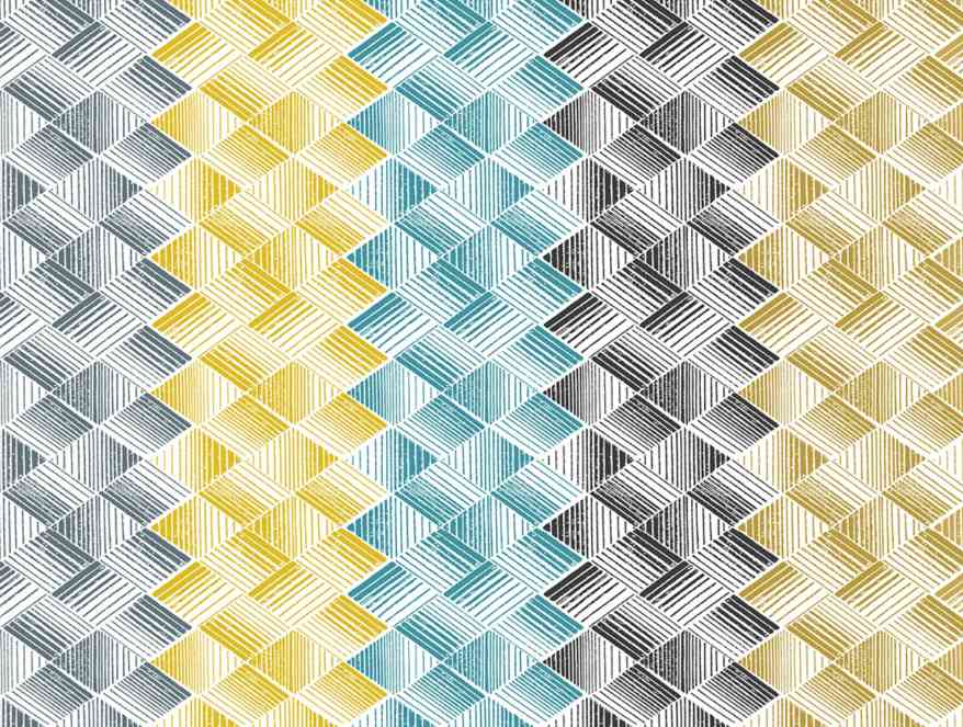 Geometric Teal - Blue 100% Cotton Double Bedsheet - Atrium By Spaces