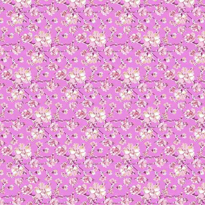 Floral Pink 100% Cotton Double Bedsheet - Atrium By Spaces