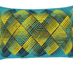Geometric Teal - Blue 100% Cotton Single Bedsheet - Atrium By Spaces