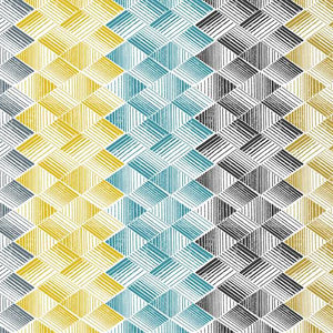 Geometric Teal - Blue 100% Cotton Single Bedsheet - Atrium By Spaces