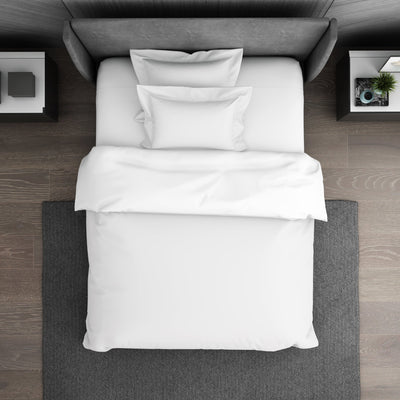 Spaces Hygro 100% Cotton Shell Single Quilt / AC Comforter-White/Taupe