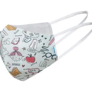 Welspun 2Ply Reusable Face Mask 100% Cotton Face Mask-Yellow/Grey/Tea