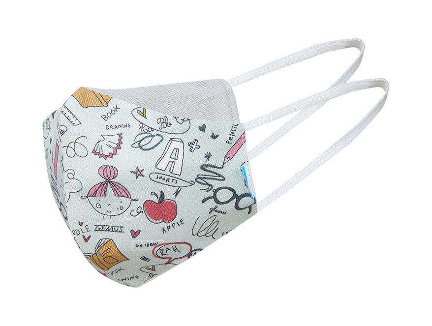 Welspun 2Ply Reusable Face Mask 100% Cotton Face Mask-Yellow/Grey/Tea