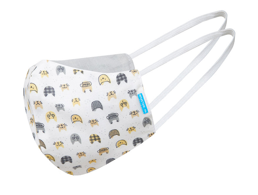 Welspun 2Ply Reusable Face Mask 100% Cotton Face Mask-Yellow/Grey/Tea