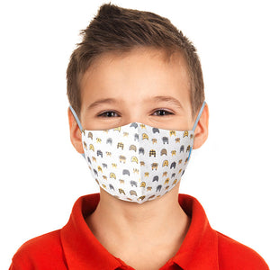 Welspun 2Ply Reusable Face Mask 100% Cotton Face Mask-Yellow/Grey/Tea