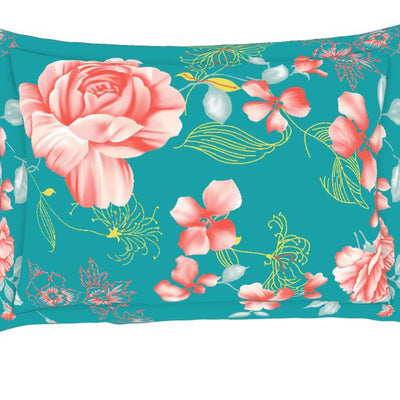 Floral Rose Quartz - Light Pink 100% Cotton Queen Fitted Sheet - Atrium By Spaces
