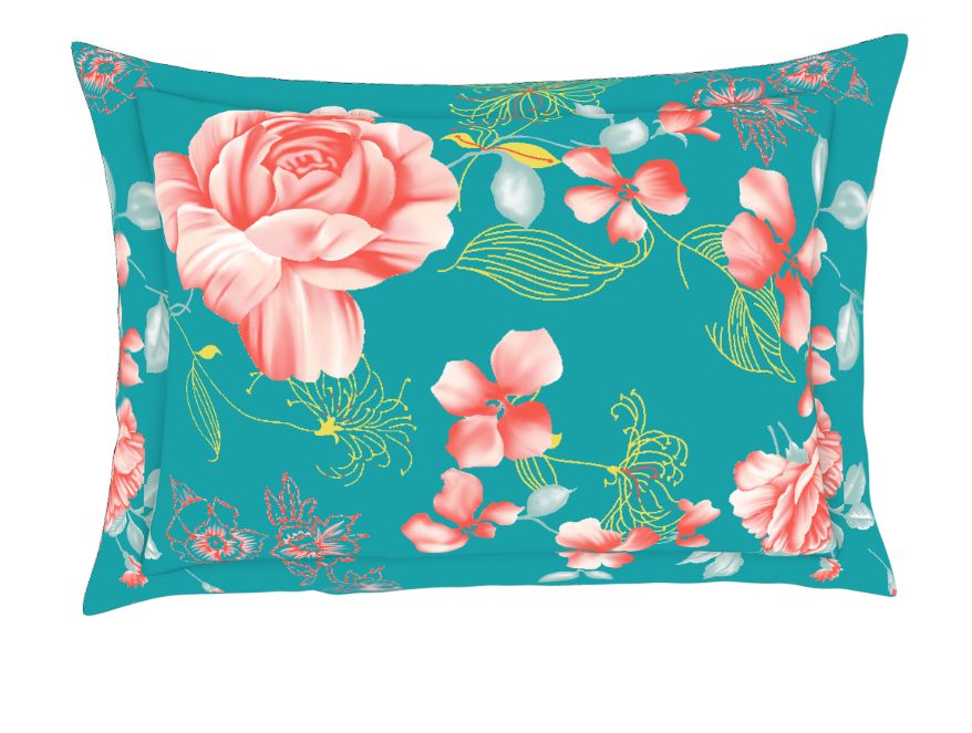 Floral Rose Quartz - Light Pink 100% Cotton Queen Fitted Sheet - Atrium By Spaces