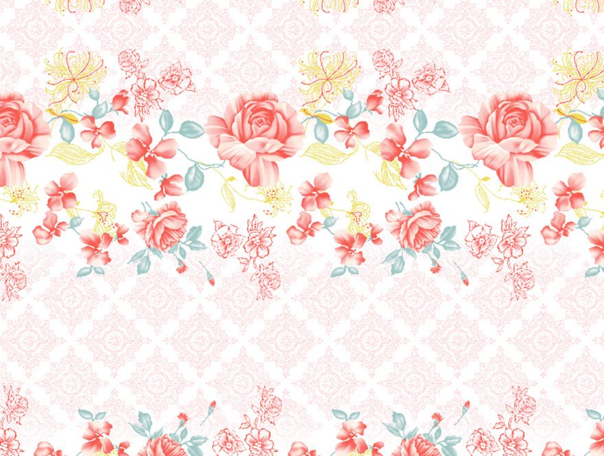 Floral Rose Quartz - Light Pink 100% Cotton Queen Fitted Sheet - Atrium By Spaces