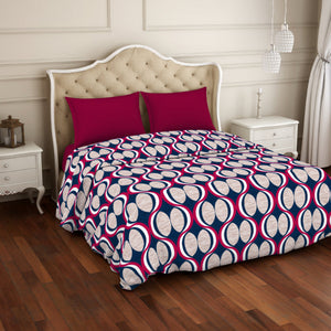Abstract Pink Polyester Double Quilt / AC Comforter - Value Quilt / AC Comforter By Welspun