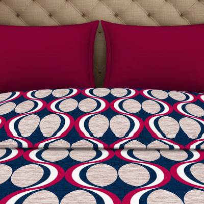 Abstract Pink Polyester Double Quilt / AC Comforter - Value Quilt / AC Comforter By Welspun