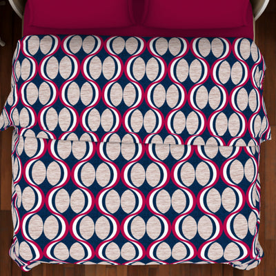 Abstract Pink Polyester Double Quilt / AC Comforter - Value Quilt / AC Comforter By Welspun
