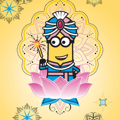 Universal Masala Minions Yellow 100% Cotton Single Bedsheet - By Spaces