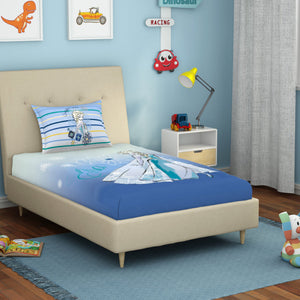 Disney Frozen Light Blue 100% Cotton Single Bedsheet - By Spaces